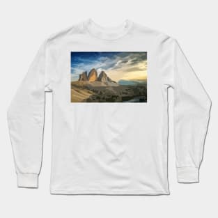 Dolomites Vector Painting Long Sleeve T-Shirt